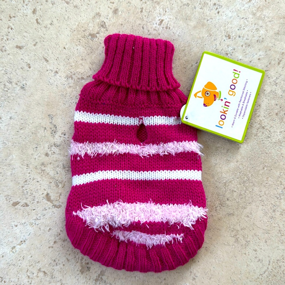 NWT Lookin Good! Dog sweater sz XXS
